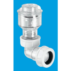 McAlpine TUNVALVE Tunvalve (Clear) with 0.75" female thread for connection to WC overflow outlet x 19/23mm Universal Outlet