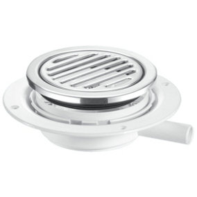McAlpine USG1-R125SS Untrapped Gully with 22mm Horizontal Plain Outlet with round tile for use with pumped waste.