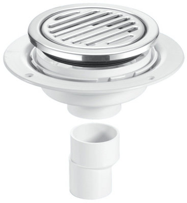 McAlpine USG2-R125SS Untrapped Gully with 2" Vertical Outlet with 2" x 1" Reducer and Round Tile Price Comparisons | Compare The Build