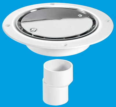 McAlpine USG2SS Untrapped Gully, Clamp Ring and Cover Plate, 2" Vertical Outlet and 2" x 1" Socket Reducer