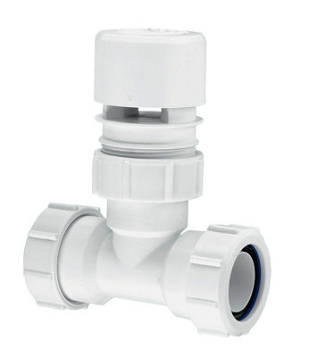 McAlpine Ventapipe Auto Air Vent Admittance Valve with Multifit Tee 1.