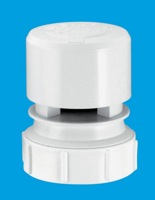 McAlpine VP2W White Ventapipe 25 Air Admittance Valve with 1.5" Universal Outlet