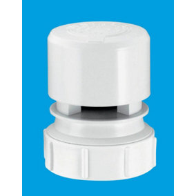 McAlpine VP2W White Ventapipe 25 Air Admittance Valve with 1.5" Universal Outlet