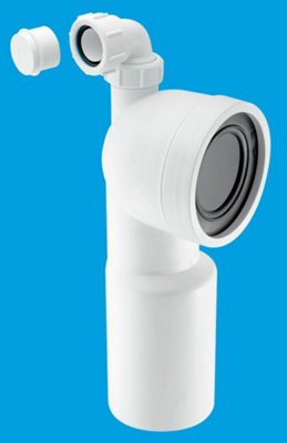 McAlpine WC-CON9V 90 degree Bend Adjustable Length Rigid WC Connector with 1.25" Universal Vent Boss