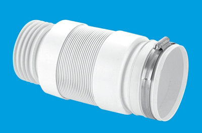 McAlpine WC-F21S 97-107mm Inlet Flexible WC Connector for Back to Wall WC Pan