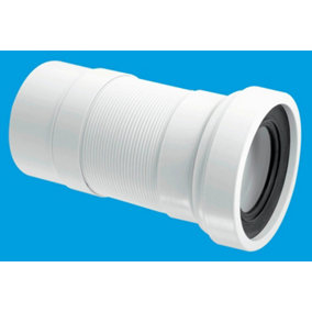 McAlpine WC-F23P 97-107mm Inlet x 110mm Plain End Outlet Straight Flexible WC Connector
