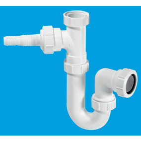 McAlpine WM1 75mm Water Seal Tubular Swivel 'P' Trap with 1.5" Multifit Outlet and inlet connection