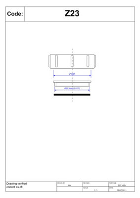 McAlpine Z23 2" Blank Cap with nut for BSP threads