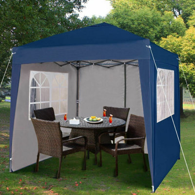 MCC Direct 2X2 Pop Up Blue Gazebo With Sides | DIY At B&Q