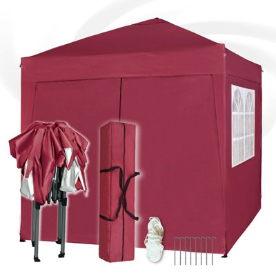 MCC Direct 2X2 Pop up Red Gazebo with Sides