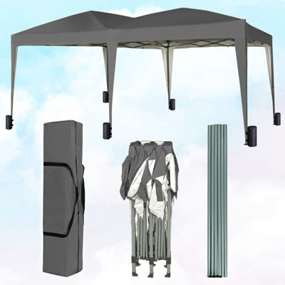 MCC Direct 3x6 Pop Up Gazebo With Removable Sides Grey