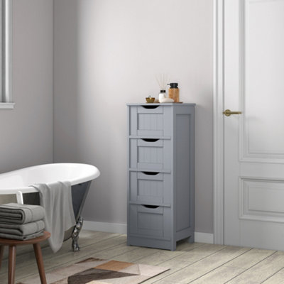 MCC Direct 4 drawer Bathroom Storage Unit Toby Grey DIY at B&Q
