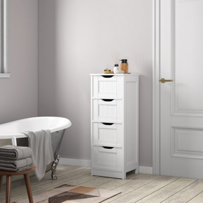 MCC Direct 4 drawer Bathroom Storage Unit Toby White