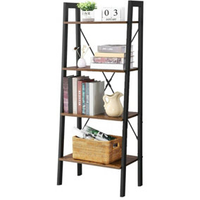 MCC Direct 4 Tier Ladder Display Bookshelf Walnut