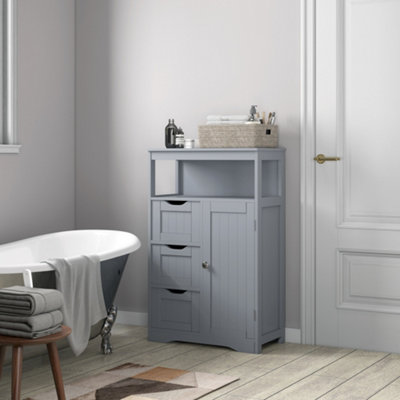 MCC Direct Bathroom Storage Cabinet with 3 Drawers - Dakota grey | DIY at B&Q