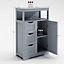 MCC Direct Bathroom Storage Cabinet with 3 Drawers - Dakota grey