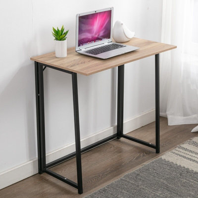 Folding table for store desktop computer