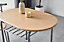 MCC Direct Breakfast Bar Wood Effect Dining table and 2 chairs Set with Metal frame Barley Range - Natural