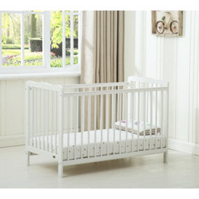 MCC Direct Brooklyn Baby Cot Crib White with Mattress
