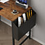 MCC Direct Computer Desk L Shaped Corner Desk with Adjustable shelves - Lotus 100cm Black