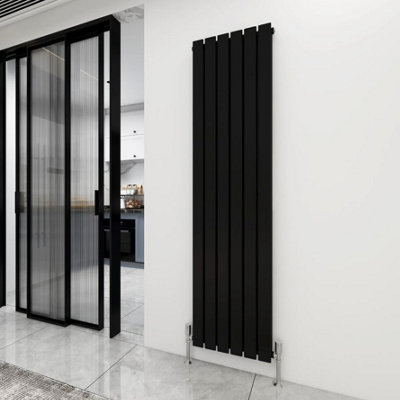 MCC Direct Designer Flat Panel Double Radiator 1800x408 Black | DIY At B&Q