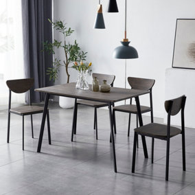 MCC Direct Dining table and 4 chairs Set with Metal frame - Blake