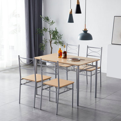 MCC Direct Dining table and 4 chairs set with Metal frame Silvia Range ...