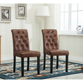 MCC Direct Fabric Dining Chairs Brown