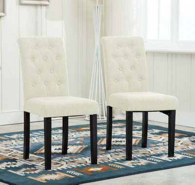 MCC Direct Fabric Dining Chairs Cream DIY at B&Q