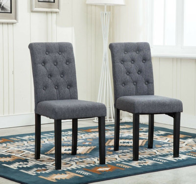 MCC Direct Fabric Dining Chairs Grey