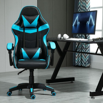 MCC Direct Gaming Chair Computer Chair with Tilt and Swivel function Office Chair A Blue