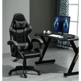 MCC Direct Gaming Chair Computer Chair with Tilt and Swivel function Office Chair A Grey