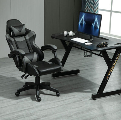 MCC Direct Gaming Chair Computer Chair with Tilt and Swivel function Office Chair A Grey