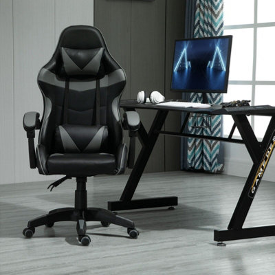 MCC Direct Gaming Chair Computer Chair with Tilt and Swivel function Office Chair A Grey