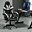 MCC Direct Gaming Chair Computer Chair with Tilt and Swivel function Office Chair A White