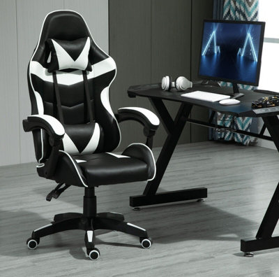 MCC Direct Gaming Chair Computer Chair with Tilt and Swivel function Office Chair A White