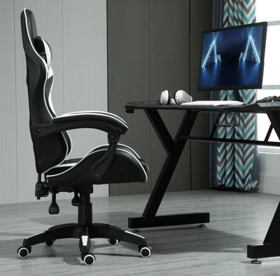 MCC Direct Gaming Chair Computer Chair with Tilt and Swivel function Office Chair A White