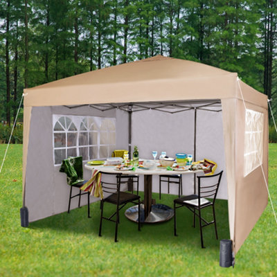 MCC Direct Gazebo 3x3 Pop up with Sides Beige