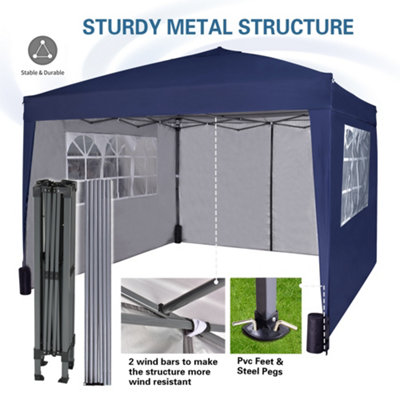MCC Direct Gazebo 3x3 Pop up with Sides Blue