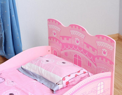 MCC direct Girls Pink Castle Princess Junior Toddler Kids Bed