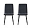 MCC Direct Henri Faux Suede Leather Dining Chairs Set of 4 Black