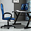 MCC Direct Home Office Gaming Chair with Swivel function B - Blue