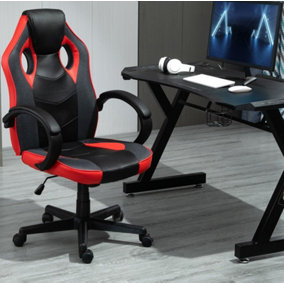 MCC Direct Home Office Gaming Chair with Swivel function B - Red