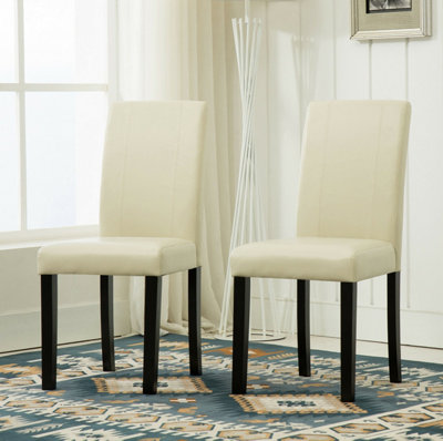 MCC Direct Leather Dining Chairs Cream