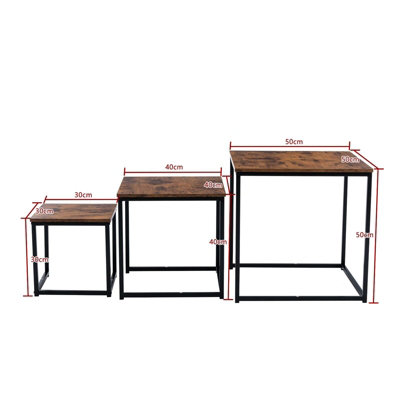MCC Direct Nest of 3 Coffee tables Walnut