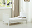 MCC Direct Orlando Cotbed White Wooden Baby Cot Bed with Mattress