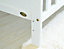 MCC Direct Orlando Wooden Baby Cot Bed White With Top Changer
