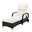 MCC Direct Rattan Sun lounger and Table Venice Brown