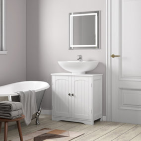 MCC Direct Undersink Bathroom Cabinet with shelves Colarado White