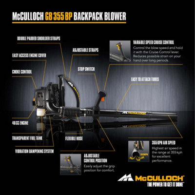 Mcculloch backpack blower discount